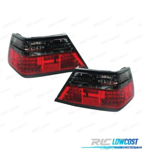 FAROLINS TRASEIROS MERCEDES E W124 85-95 LED VERMELHO PRETO