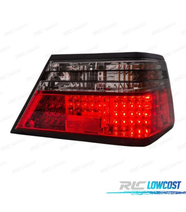 FAROLINS TRASEIROS MERCEDES E W124 85-95 LED VERMELHO PRETO