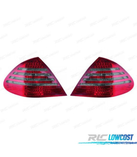 FAROLINS TRASEIROS LED MERCEDES E W211 02-06 VERMELHO CINZA