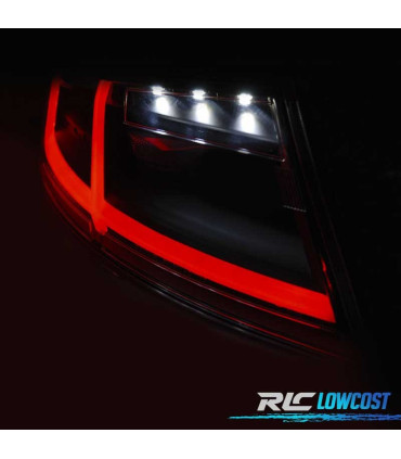 FAROLINS TRASEIROS AUDI TT 06-14 LED VERMELHO FUMADO DINAMICOS