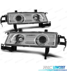 FARÓIS ANGEL EYES HONDA PRELUDE 92-96 FUNDO CROMADO