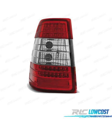 FAROLINS TRASEIROS LED MERCEDES E W124 KOMBI 85-95 VERMELHO CROMADO
