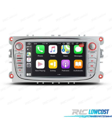 AUTO RADIO ANDROID 11 GPS ECRA TACTIL 7" PARA FORD CINZENTO