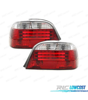 FAROLINS TRASEIROS LED BMW E38 94-01 VERMELHO BRANCO