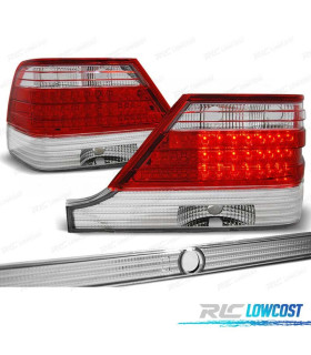 FAROLINS TRASEIROS LED MERCEDES S W140 94-98 VERMELHO BRANCO
