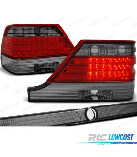 FAROLINS TRASEIROS LED MERCEDES S W140 94-98 VERMELHO CINZA