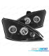 FARÓIS ANGEL EYES LED FORD FOCUS 98-03 FUNDO PRETO