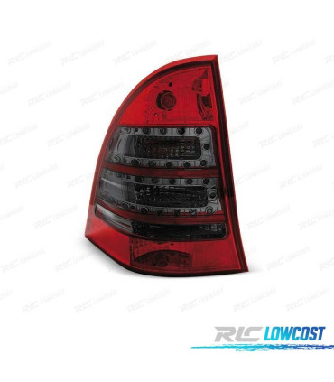 FAROLINS TRASEIROS LED MERCEDES C W203 00-07 KOMBI VERMELHO PRETO