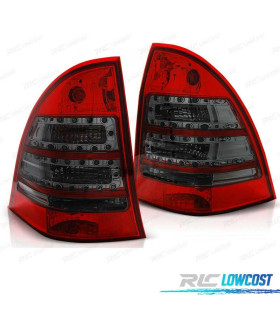 FAROLINS TRASEIROS LED MERCEDES C W203 00-07 KOMBI VERMELHO PRETO