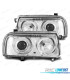 FARÓIS ANGEL EYES PARA VOLKSWAGEN VW VENTO 92-98 FUNDO CROMADO ESCURO