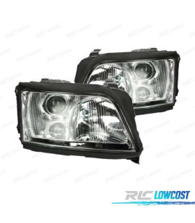 FARÓIS AUDI A6 C4 94-96 FUNDO PRETO