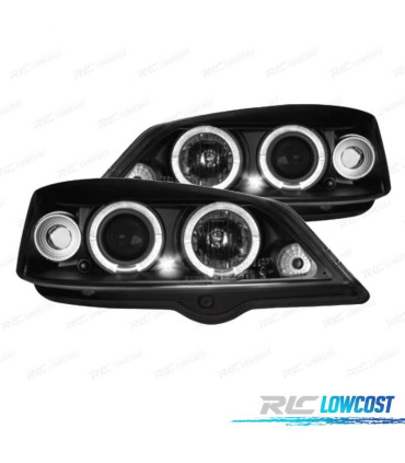 FARÓIS ANGEL EYES CCFL PARA OPEL ASTRA 98-03 FUNDO PRETO