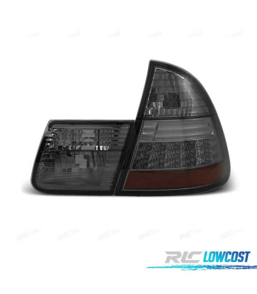 FAROLINS TRASEIROS LED BMW E46 TOURING 98-05 CROMADO ESCURECIDOS