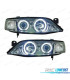 FARÓIS ANGEL EYES CCFL OPEL VECTRA 96-98 FUNDO CROMADO
