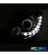 FARÓIS RENAULT TWINGO 07-11 LUZ DIURNA LED FUNDO NEGRO