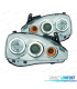 FARÓIS OPEL CORSA C 00-06 ANGEL EYES CCFL FUNDO CROMADO
