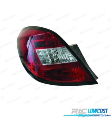 FAROLINS TRASEIROS LED OPEL CORSA D 06-11 VERMELHO BRANCO