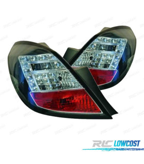 FAROLINS TRASEIROS LED OPEL CORSA D 06-11 BRANCO VERMELHO PRETO