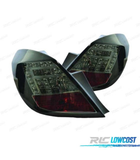 FAROLINS TRASEIROS LED OPEL CORSA D 06-11 CROMADO ESCURECIDO
