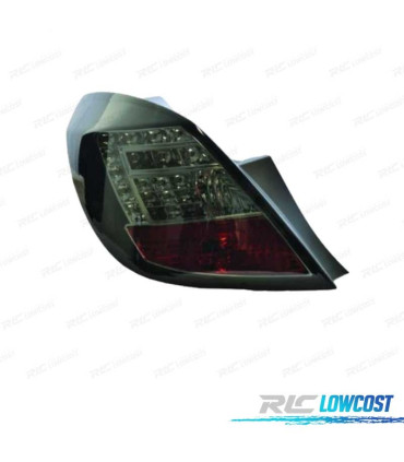 FAROLINS TRASEIROS LED OPEL CORSA D 06-11 CROMADO ESCURECIDO