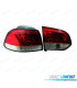 FAROLINS TRASEIROS LED PARA VOLKSWAGEN VW GOLF 6 MK VI 08-12 VERMELHO BRANCO