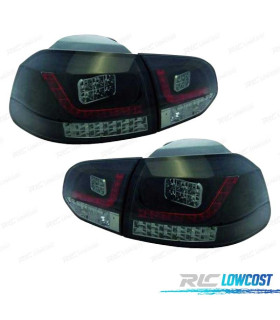 FAROLINS TRASEIROS LED VOLKSWAGEN VW GOLF 6 MK VI 08-12 PRETO ESCURECIDOS