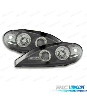 FARÓIS ANGEL EYES RENAULT MEGANE 99-02 FUNDO PRETO