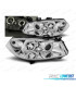 FARÓIS ANGEL EYES RENAULT MEGANE 02-05 FUNDO CROMADO