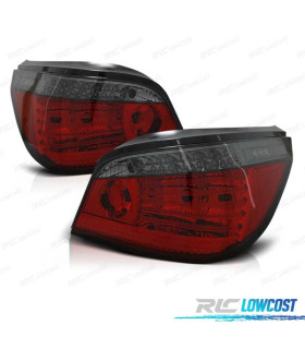 FAROLINS TRASEIROS LED CELIS BMW E60 03-07 VERMELHO ESCURECIDOS