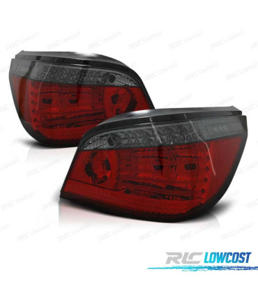 FAROLINS TRASEIROS LED CELIS BMW E60 03-07 VERMELHO ESCURECIDOS