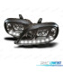 FARÓIS CITROEN SAXO 99-04 LUZ DIURNA LED FUNDO NEGRO