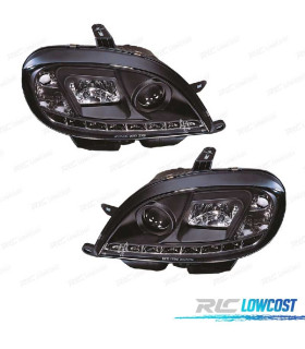 FARÓIS CITROEN SAXO 99-04 LUZ DIURNA LED FUNDO NEGRO