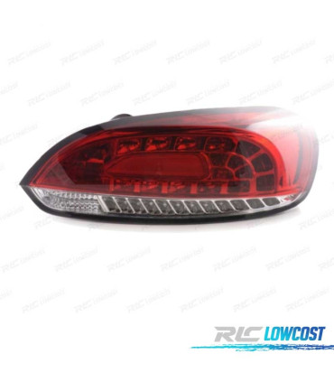 FAROLINS VOLKSWAGEN VW SCIROCCO 08-14 LED VERMELHO CROMADO