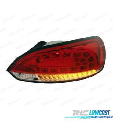 FAROLINS VOLKSWAGEN VW SCIROCCO 08-14 LED VERMELHO CROMADO