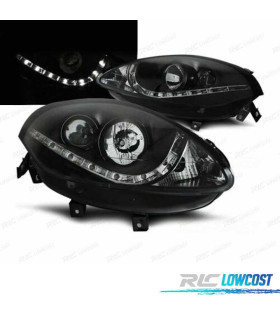 FARÓIS FIAT BRAVO 07- LUZ DIURNA FUNDO NEGRO