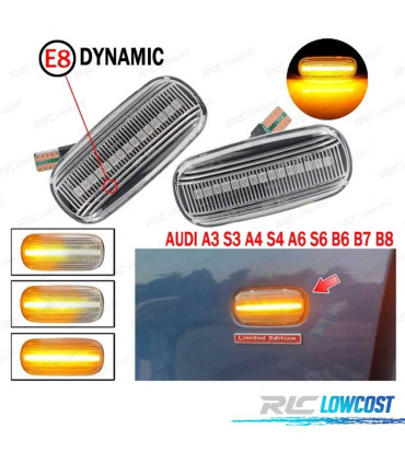 PISCAS LATERAIS LED BRANCOS PARA AUDI A4 B6 00-04 A4 B7 11.04-08