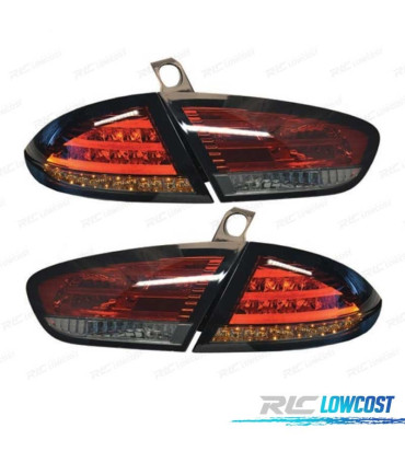 PILOTOS SEAT LEON 09-12 LED TIPO CELIS VERMELHO FUMADO