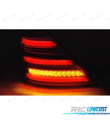 FAROLINS LED MERCEDES CLASE S W221 05-11 VERMELHO ESCURECIDO