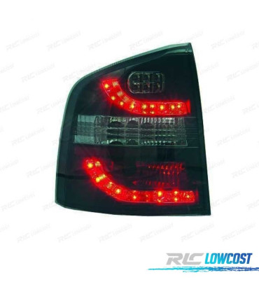FAROLINS TRASEIROS LED SKODA OCTAVIA KOMBI 05-13 PRETO ESCURECIDO