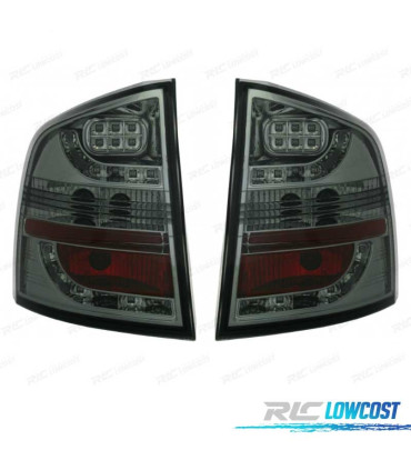 FAROLINS TRASEIROS LED SKODA OCTAVIA KOMBI 05-13 CROMADO ESCURECIDO