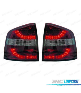 FAROLINS TRASEIROS LED SKODA OCTAVIA KOMBI 05-13 VERMELHO ESCURECIDO