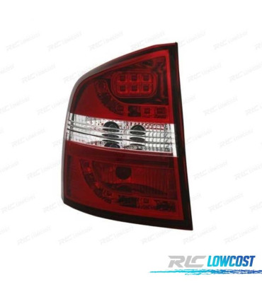 FAROLINS TRASEIROS LED SKODA OCTAVIA KOMBI 05-13 VERMELHO BRANCO