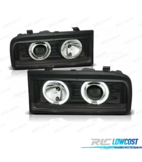 FARÓIS ANGEL EYES CCFL VOLKSWAGEN VW CORRADO 88-95 FUNDO PRETO