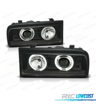 FARÓIS ANGEL EYES CCFL VOLKSWAGEN VW CORRADO 88-95 FUNDO PRETO