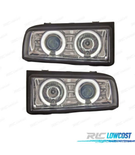 FARÓIS ANGEL EYES CCFL VOLKSWAGEN VW CORRADO 88-95 FUNDO CROMADO