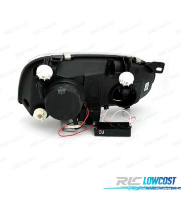 FARÓIS ANGEL EYES VOLKSWAGEN VW GOLF 3 MKIII 91-97 FUNDO CROMADO