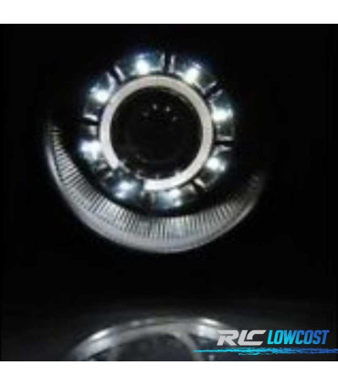 FARÓIS COM LUZ DIURNA LED PARA VOLKSWAGEN VW LUPO 98+ FUNDO PRETO
