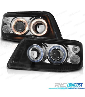 FARÓIS VOLKSWAGEN VW T5 03-09 ANGEL EYES FUNDO PRETO