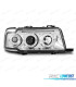 FARÓIS ANGEL EYES AUDI 80 91-94 FUNDO CROMADO