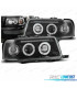 FARÓIS ANGEL EYES AUDI 80 91-94 FUNDO PRETO